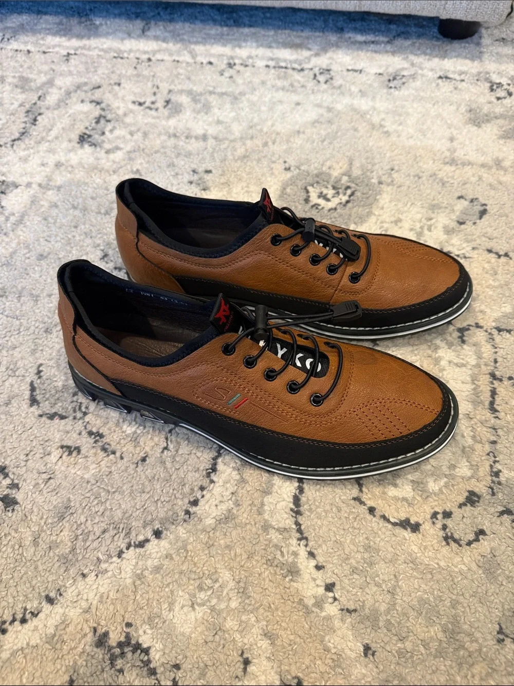 Men’s Tan and Black Casual Slip-On Loafers